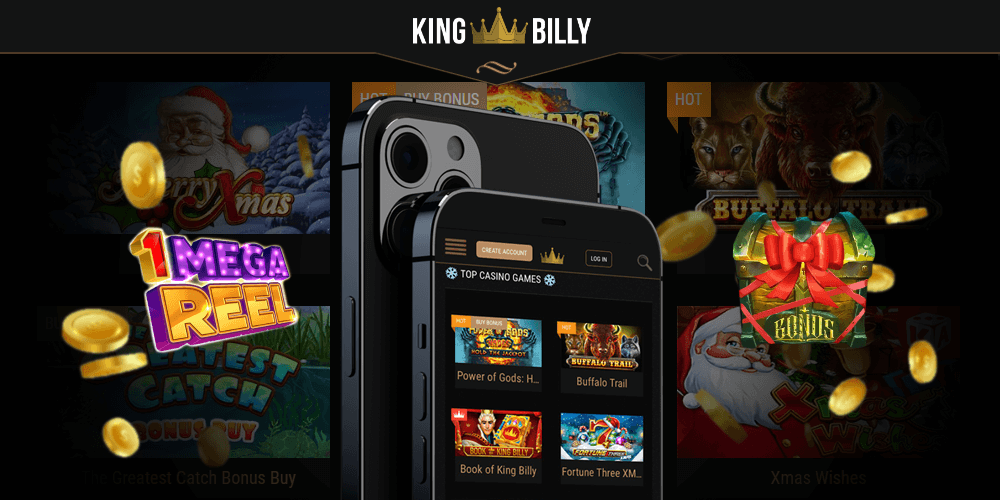 Instruction how you can start playing on King Billy casino mobile site now