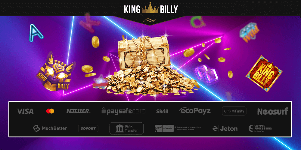 King Billy Casino offers a wide choice of currencies for different countries, including Canada