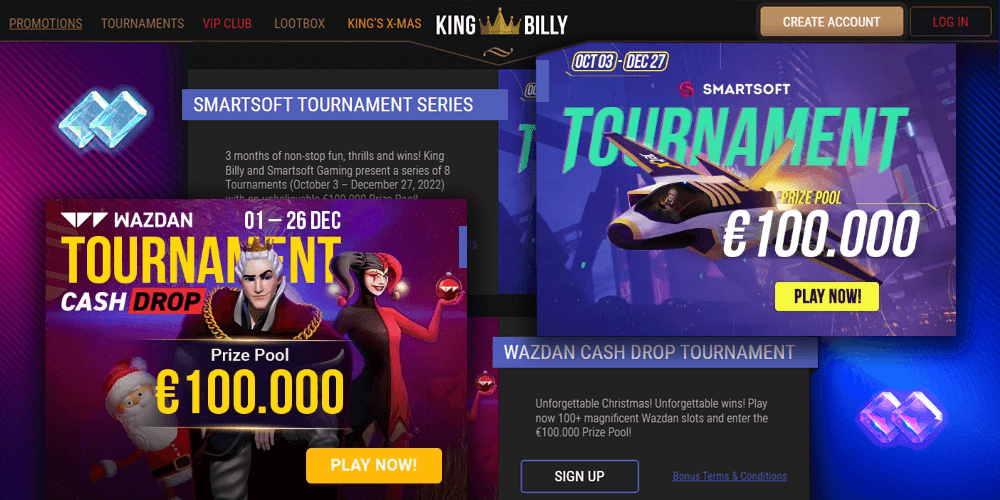 King Billy Casino have a number of other interesting promotions for Canadian players