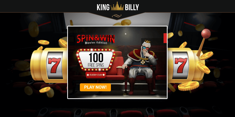 Every day for your deposit of CAD 50 or more you can get 100 Free Spins at King Billy Casino