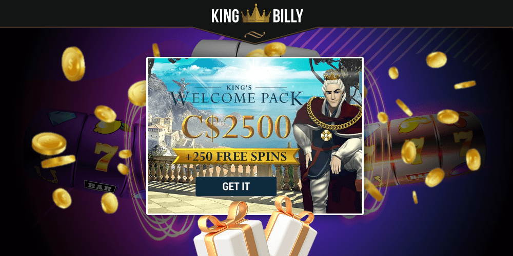 See the Welcome Package Rewards table for all the details at King Billy Casino