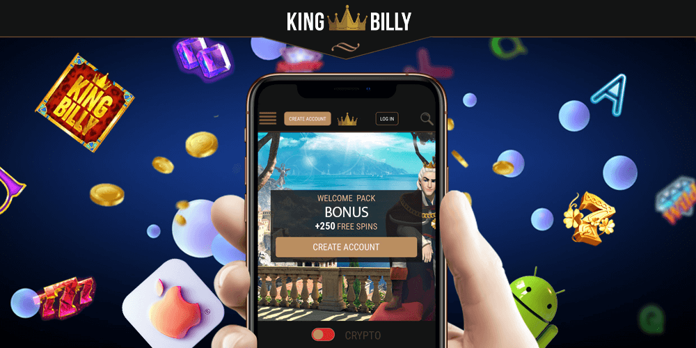 For online gambling through your smartphone, you can use the official King Billy casino mobile site